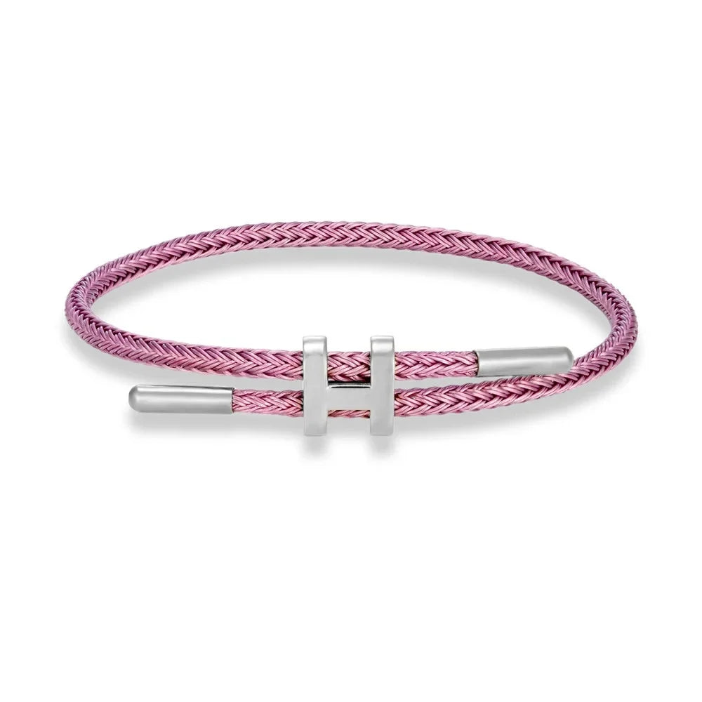 Bracelete de Cordão em H