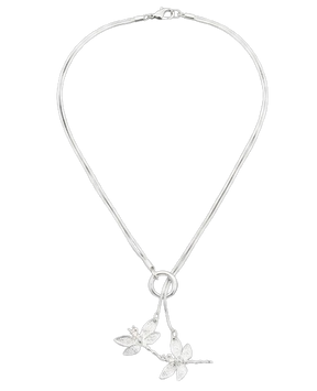 Colar DOTEFFIL com Duas Libélulas em Prata 925